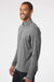 Adidas A401 Mens 1/4 Zip Pullover Heather Black Model Side