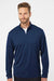 Adidas A401 Mens UPF 50+ 1/4 Zip Sweatshirt Collegiate Navy Blue Model Front