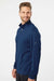 Adidas A401 Mens 1/4 Zip Pullover Collegiate Navy Blue Model Side