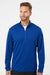 Adidas A401 Mens UPF 50+ 1/4 Zip Sweatshirt Collegiate Royal Blue Model Front