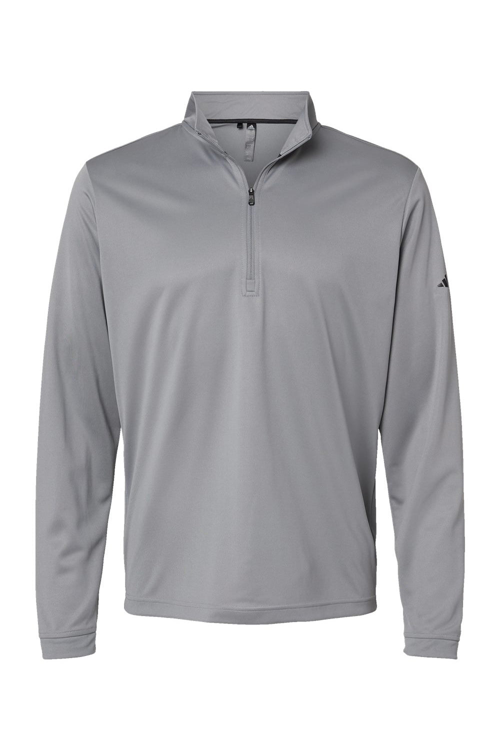 Adidas A401 Mens UPF 50+ 1/4 Zip Sweatshirt Grey Flat Front