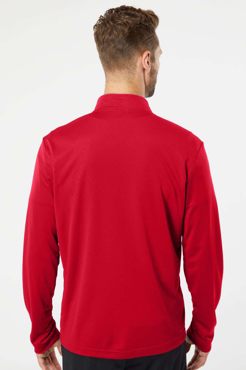 Adidas A401 Mens 1/4 Zip Pullover Power Red Model Back