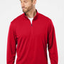 Adidas Mens UPF 50+ 1/4 Zip Sweatshirt - Power Red - NEW