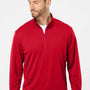 Adidas Mens UPF 50+ 1/4 Zip Sweatshirt - Power Red