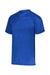 Augusta Sportswear AG1565 Mens Attain 2 Moisture Wicking Button Short Sleeve Baseball Jersey Royal Blue Model Flat Front