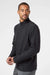 Adidas A267 Mens 3 Stripes Water Resistant Full Zip Jacket Black Model Side
