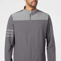Adidas Mens 3 Stripes Water Resistant Full Zip Jacket - Grey - NEW