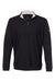 Adidas A295 Mens Performance UPF 50+ 1/4 Zip Sweatshirt w/ Pocket Black Flat Front