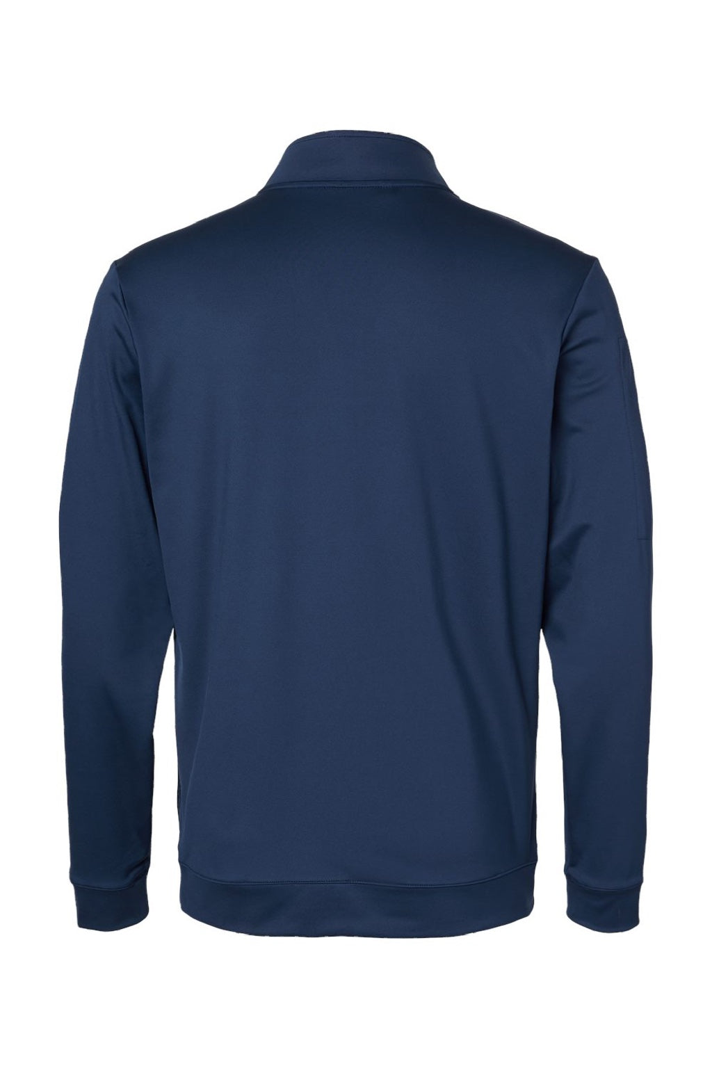 Adidas A295 Mens Performance UPF 50+ 1/4 Zip Sweatshirt w/ Pocket Collegiate Navy Blue Flat Back