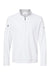 Adidas A295 Mens Performance 1/4 Zip Pullover White Flat Front