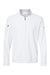 Adidas A295 Mens Performance UPF 50+ 1/4 Zip Sweatshirt w/ Pocket White Flat Front