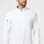 Adidas Mens Performance UPF 50+ 1/4 Zip Sweatshirt - White - NEW