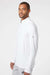Adidas A295 Mens Performance UPF 50+ 1/4 Zip Sweatshirt w/ Pocket White Model Side