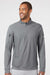 Adidas A295 Mens Performance UPF 50+ 1/4 Zip Sweatshirt w/ Pocket Grey Model Front