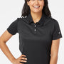 Adidas Womens 3 Stripes UPF 50+ Short Sleeve Polo Shirt - Black