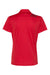 Adidas A325 Womens 3 Stripes UPF 50+ Short Sleeve Polo Shirt Collegiate Red/Black Flat Back
