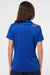 Adidas A325 Womens 3 Stripes UPF 50+ Short Sleeve Polo Shirt Collegiate Royal Blue/Grey Model Back