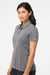 Adidas A325 Womens 3 Stripes UPF 50+ Short Sleeve Polo Shirt Grey/Black Model Side