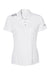 Adidas A325 Womens 3 Stripes UPF 50+ Short Sleeve Polo Shirt White Flat Front