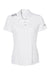 Adidas A325 Womens 3 Stripes Short Sleeve Polo Shirt White/Black Flat Front