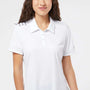 Adidas Womens 3 Stripes UPF 50+ Short Sleeve Polo Shirt - White/Black - NEW
