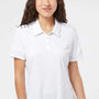 Adidas Womens 3 Stripes UPF 50+ Short Sleeve Polo Shirt - White