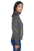 North End 78697 Womens Sport Red Flux Full Zip Jacket Carbon Grey/Acid Green Model Side