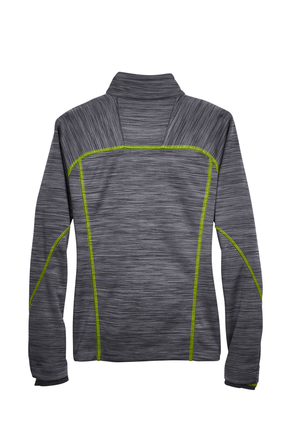 North End 78697 Womens Sport Red Flux Full Zip Jacket Carbon Grey/Acid Green Flat Back