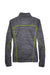 North End 78697 Womens Sport Red Flux Full Zip Jacket Carbon Grey/Acid Green Flat Back