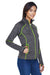North End 78697 Womens Sport Red Flux Full Zip Jacket Carbon Grey/Acid Green Model 3q