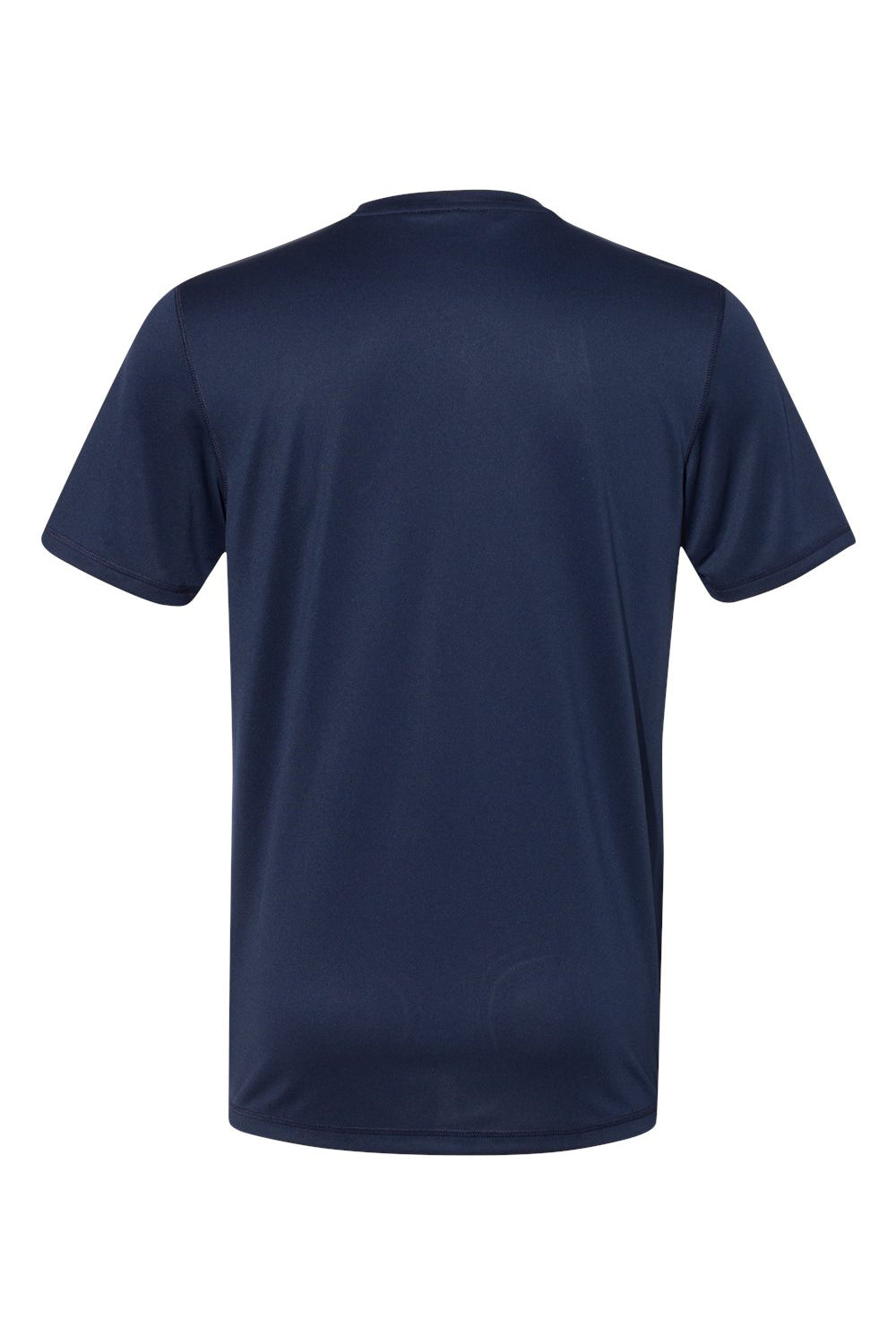 Adidas A376 Mens Short Sleeve Crewneck T-Shirt Collegiate Navy Blue Flat Back