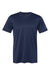 Adidas A376 Mens Short Sleeve Crewneck T-Shirt Collegiate Navy Blue Flat Front