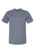 Adidas A376 Mens Short Sleeve Crewneck T-Shirt Heather Collegiate Navy Blue Flat Front