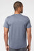 Adidas A376 Mens Short Sleeve Crewneck T-Shirt Heather Collegiate Navy Blue Model Back