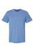 Adidas A376 Mens Short Sleeve Crewneck T-Shirt Heather Collegiate Royal Blue Flat Front