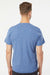 Adidas A376 Mens UPF 50+ Short Sleeve Crewneck T-Shirt Heather Collegiate Royal Blue Model Back