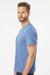 Adidas A376 Mens UPF 50+ Short Sleeve Crewneck T-Shirt Heather Collegiate Royal Blue Model Side