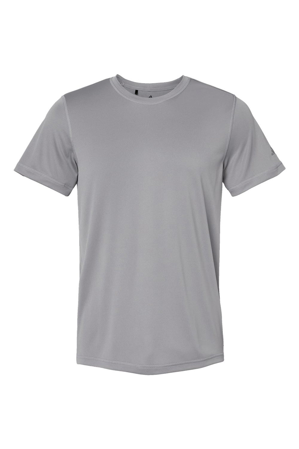 Adidas A376 Mens UPF 50+ Short Sleeve Crewneck T-Shirt Grey Flat Front