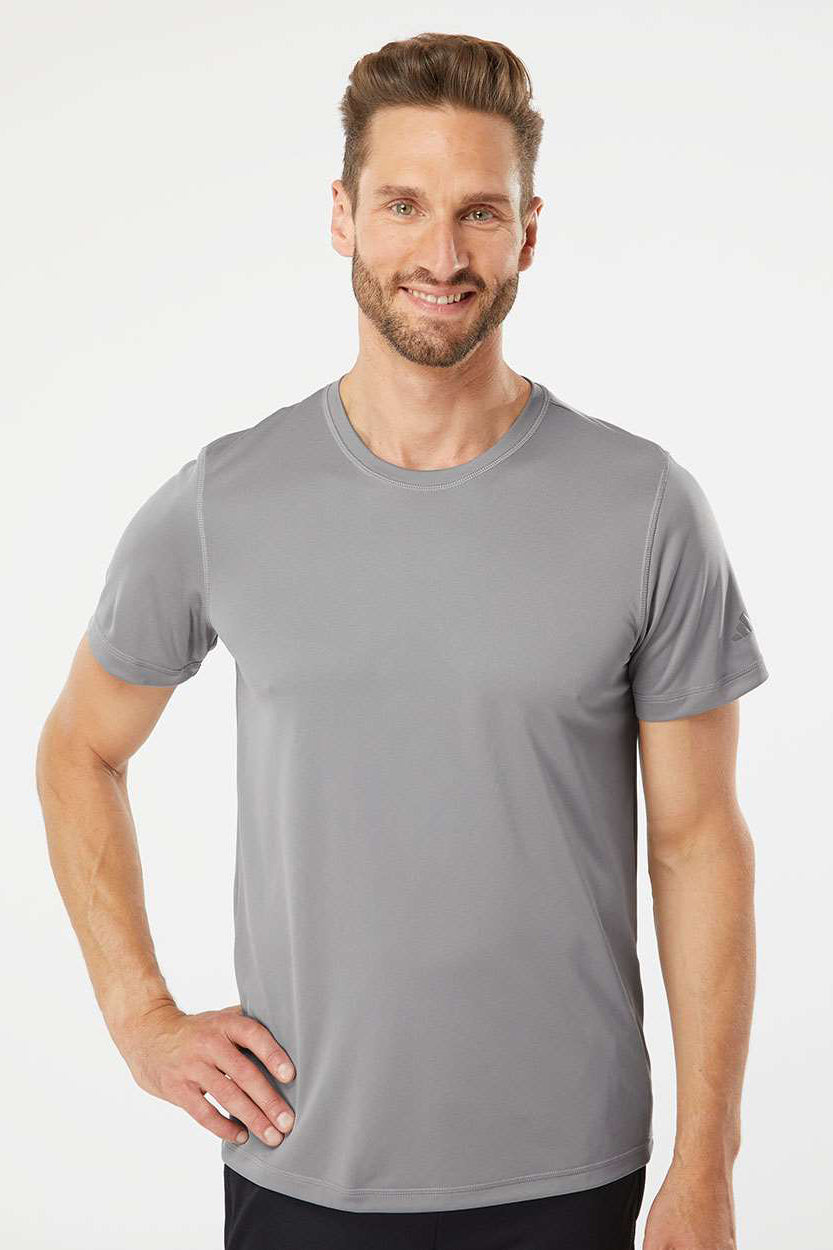 Adidas a376 mens grey upf 50 short sleeve crewneck t shirt