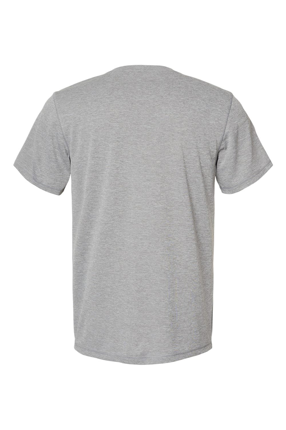 Adidas A376 Mens UPF 50+ Short Sleeve Crewneck T-Shirt Heather Grey Flat Back