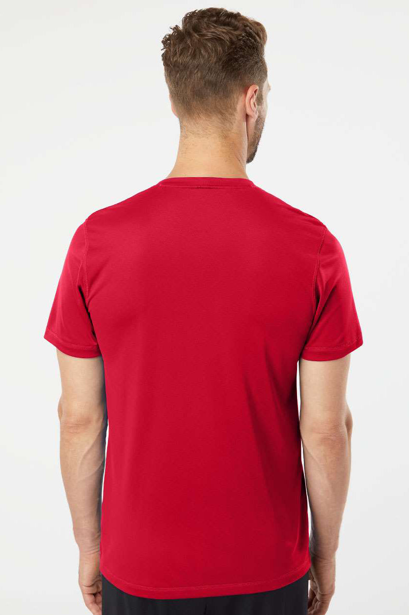Adidas A376 Mens Short Sleeve Crewneck T-Shirt Power Red Model Back