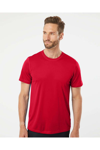 Adidas A376 Mens Short Sleeve Crewneck T-Shirt Power Red Model Front