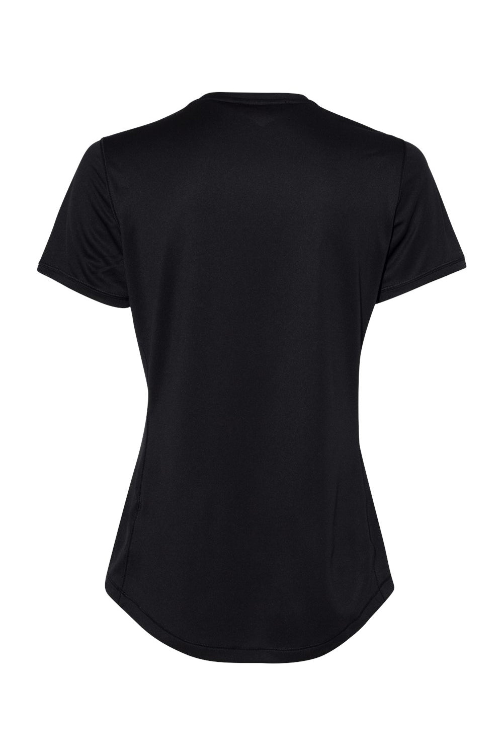 Adidas A377 Womens Short Sleeve Crewneck T-Shirt Black Flat Back