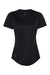 Adidas A377 Womens Short Sleeve Crewneck T-Shirt Black Flat Front