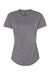 Adidas A377 Womens Short Sleeve Crewneck T-Shirt Heather Black Flat Front