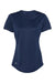 Adidas A377 Womens Short Sleeve Crewneck T-Shirt Collegiate Navy Blue Flat Front