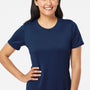 Adidas Womens UPF 50+ Short Sleeve Crewneck T-Shirt - Collegiate Navy Blue - NEW