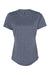 Adidas A377 Womens Short Sleeve Crewneck T-Shirt Heather Collegiate Navy Blue Flat Front