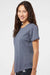 Adidas A377 Womens Short Sleeve Crewneck T-Shirt Heather Collegiate Navy Blue Model Side
