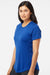 Adidas A377 Womens UPF 50+ Short Sleeve Crewneck T-Shirt Collegiate Royal Blue Model Side